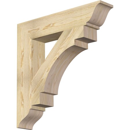 Ekena Millwork Merced Traditional Rough Sawn Bracket, Douglas Fir, 6"W x 32"D x 32"H BKT06X32X32MRC01RDF